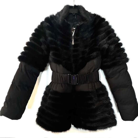 Real Fur black coat - Picture 4 of 6